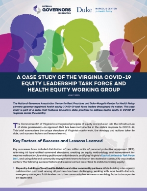 A Case Study of the Virginia COVID-19 Equity Leadership Task Force and Health Equity Working Group