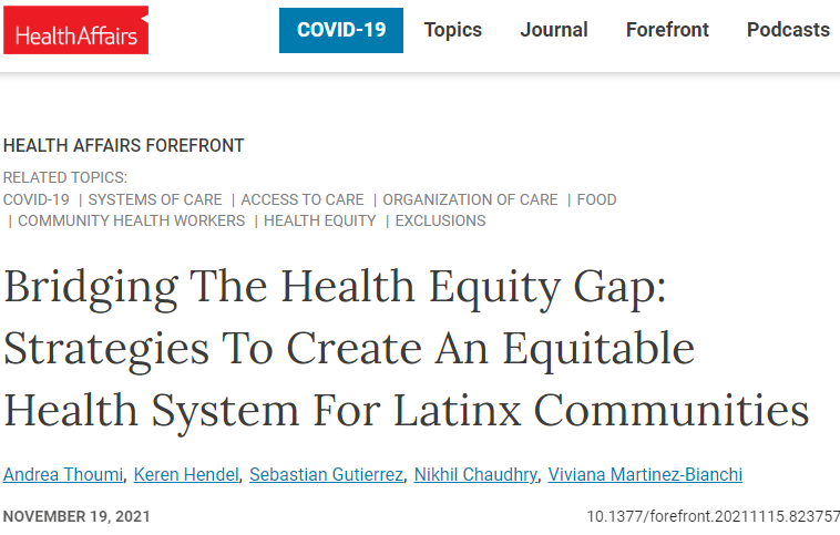 Bridging the health equity gap