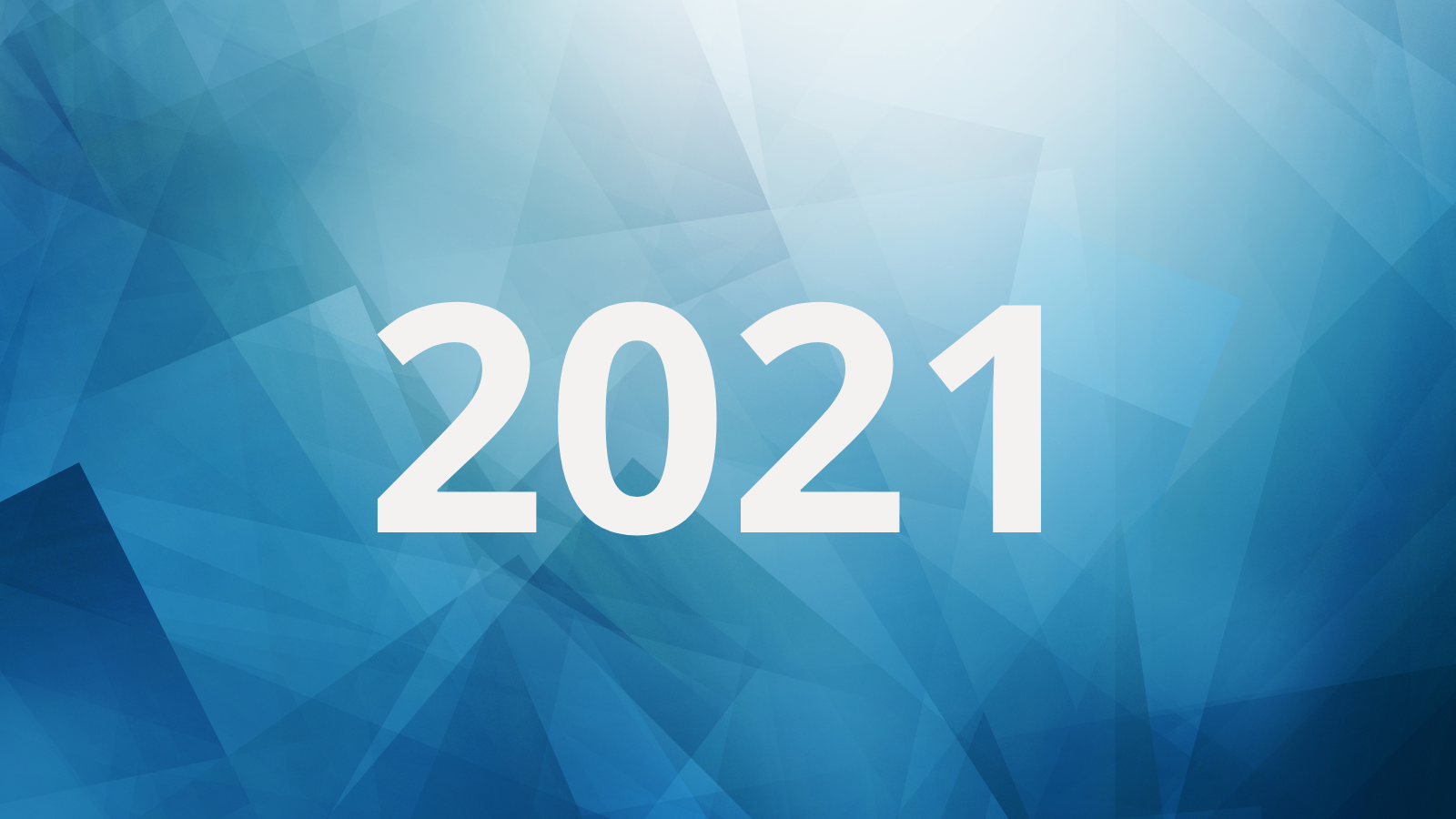 Gradient blue image with "2021" in light grey font