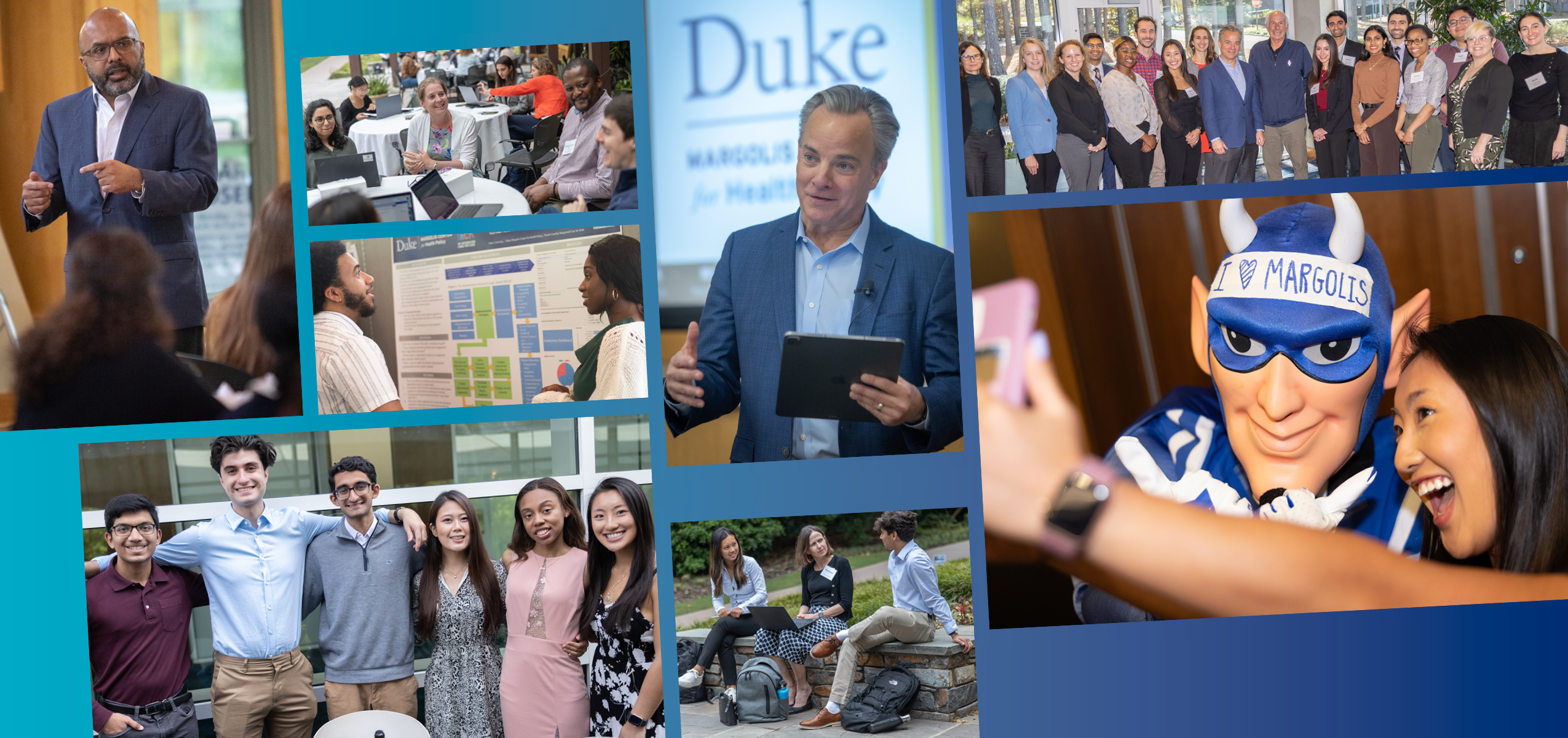 Banner image featuring Margolis Scholars and faculty members