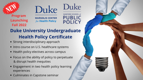 Undergraduate Health Policy Certificate Marketing graphic