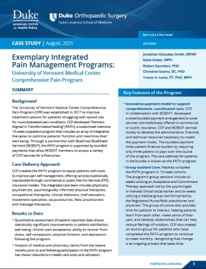 Duke-Margolis Pain Management Program Part 2 Cover