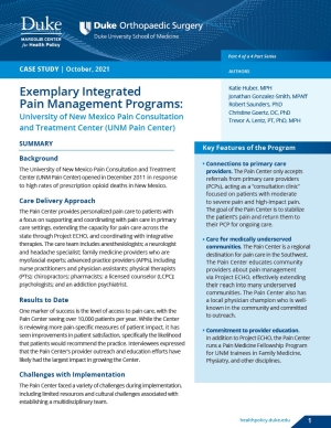 University of New Mexico Pain Consultation and Treatment Center Cover