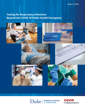 Issue Brief Cover Image featuring patients getting tested