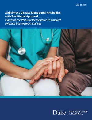 Publication cover featuring healthcare professional holding the hand of a patient