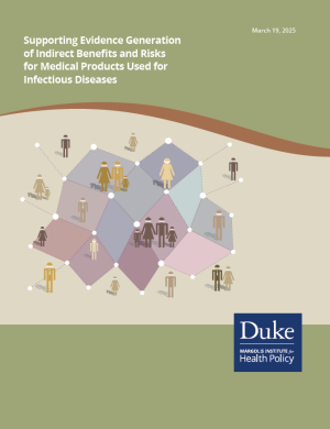Supporting Evidence Generation of Indirect Benefits and Risks for Medical Products Used for Infectious Diseases cover graphic
