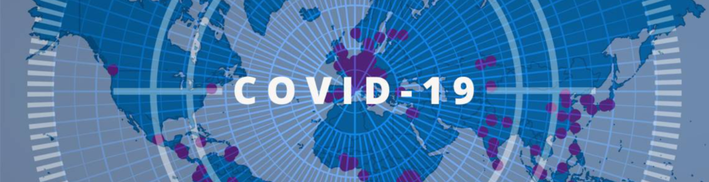 map with "covid-19" written on it